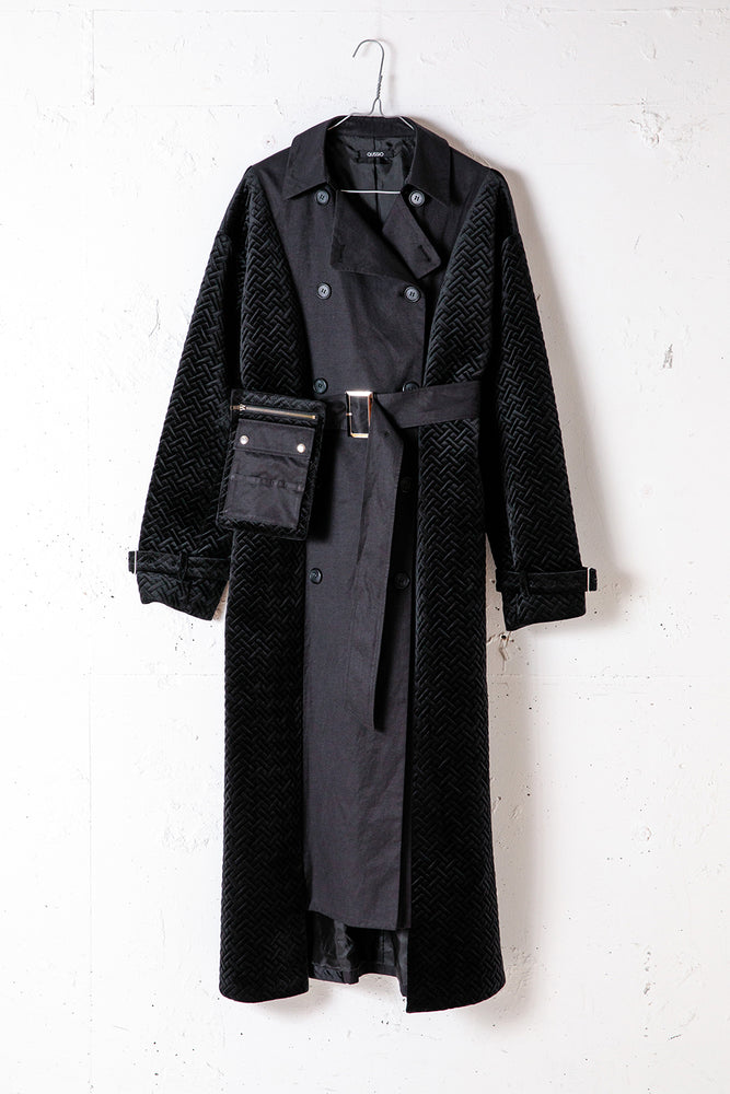 SWITCHING TRENCH COAT / BLACK