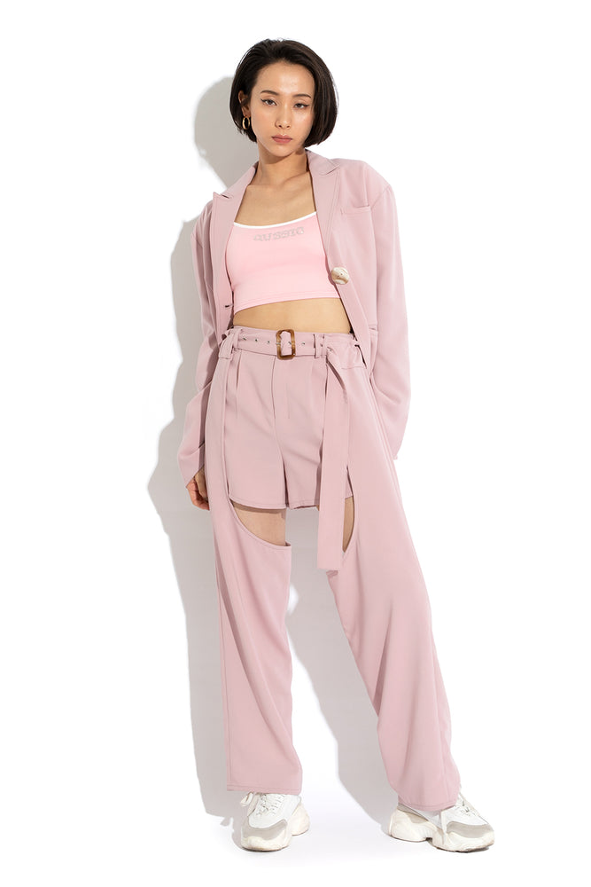 BELTED 2WAY PANTS / PINK